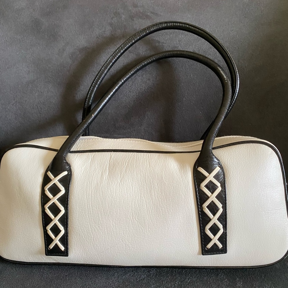 Elegant Black and White Women's Handbag